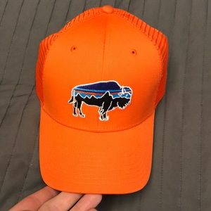 Bright orange Patagonia hat